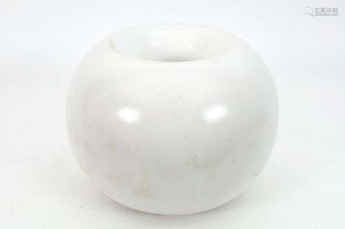 Italian Modernist White Bucci Ball Vase