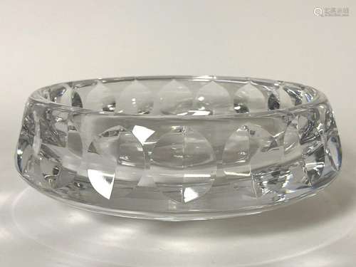 Orrefors Cut Crystal Bowl by Ginnar Cyren