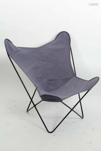 Mid Century Wire Butterfly Chair Canvas Sling Seat