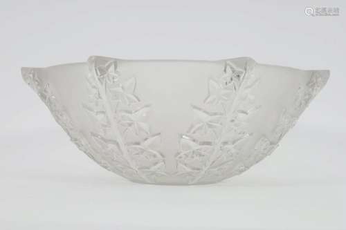 Rare Signed R. Lalique Ivy Lierre Jardiniere Bowl
