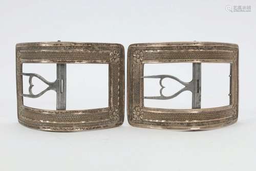 18th C English Silver Shoe Buckle, John Wren