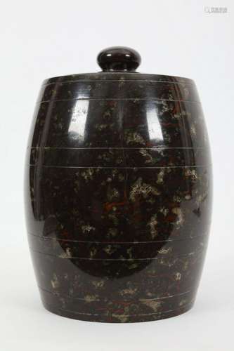 Antique Carved Marble Tobacco Jar