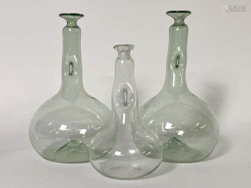 Lot of Blown Glass Beaker Vases / Decanters