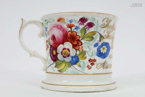 Coalport Antique Floral Porcelain Mug 1830