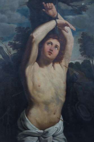 19th C Painting Martyrdom of Saint Sebastian