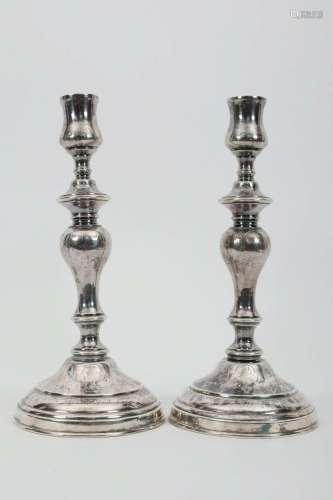 18th C French Silver Plated Candlesticks