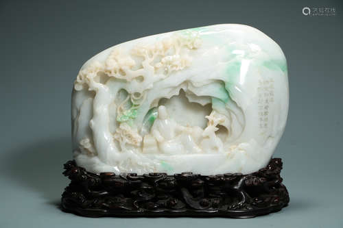 QING DYNASTY - JADE LUOHANTU MOUNTAIN