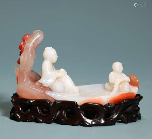 QING DYNASTY - SOUTH RED AGATE FAIRY CHARMING