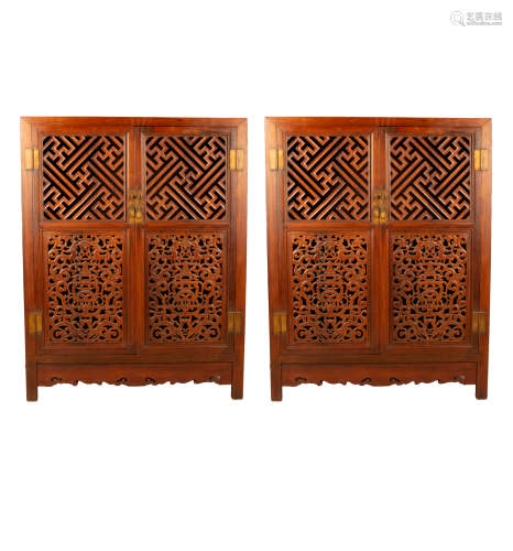 QING DYNASTY - HUANGHUALI BOOKCASE [A PAIR]