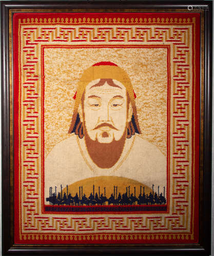 QING DYNASTY - GENGHIS KHAN TAPESTRY