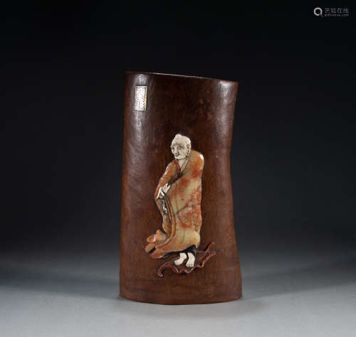 QING DYNASTY - CHENXIANG INLAID SHOUSHAN STONE