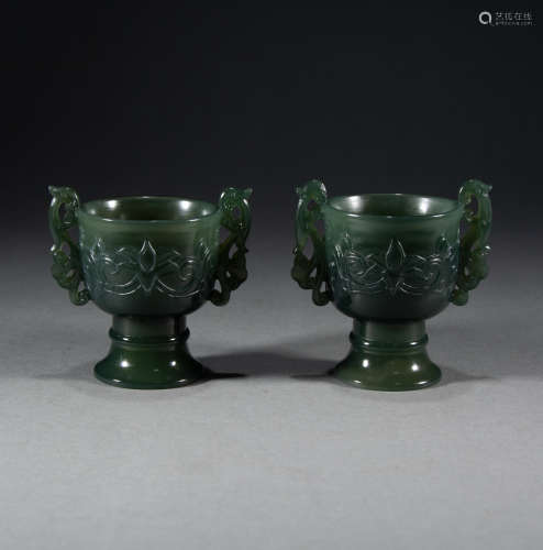 QING DYNASTY - SHOUSHAN STONE WINE CUP