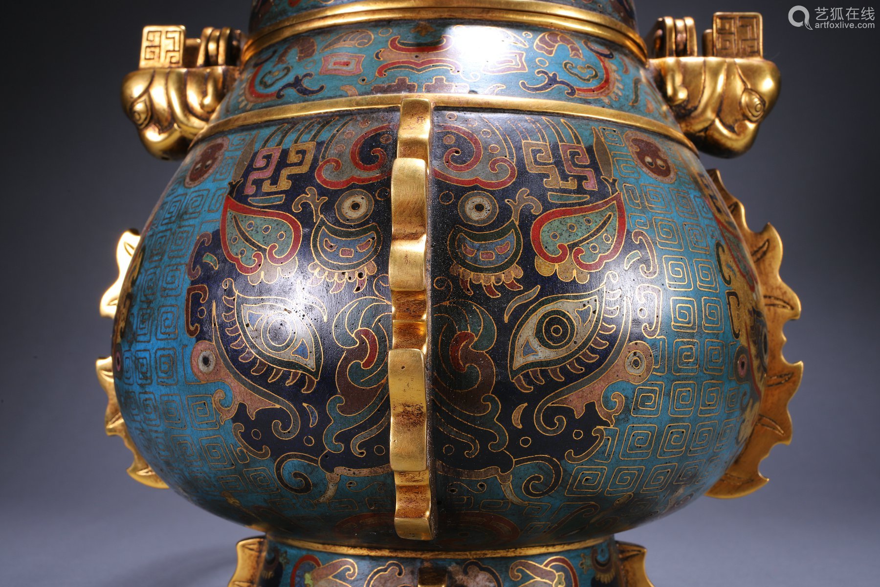 The old Tibetan cloisonne animal-faced teapot－【Deal Price Picture】