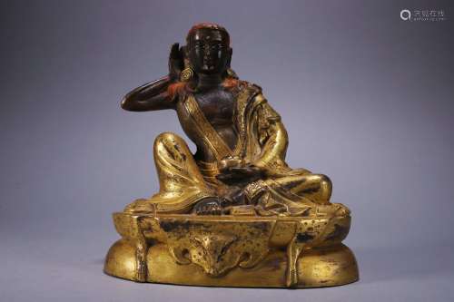 Old Tibetan gilt bronze Buddha statue