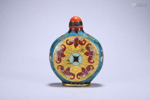 The old Tibetan bronze body cloisonne is blessed to the fron...