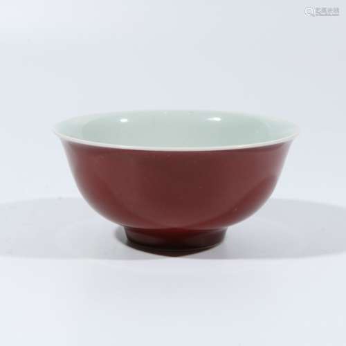 red glazed bowl