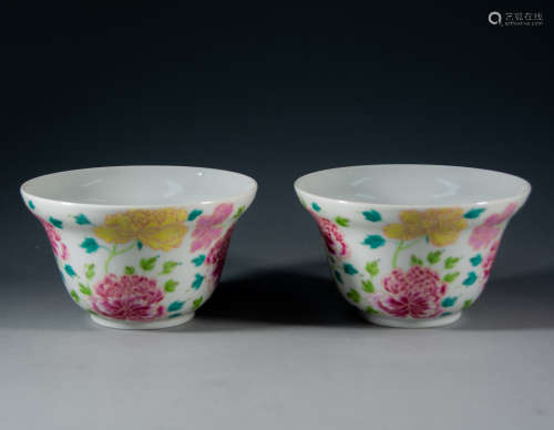 QING DYNASTY - PINK TEA CUP