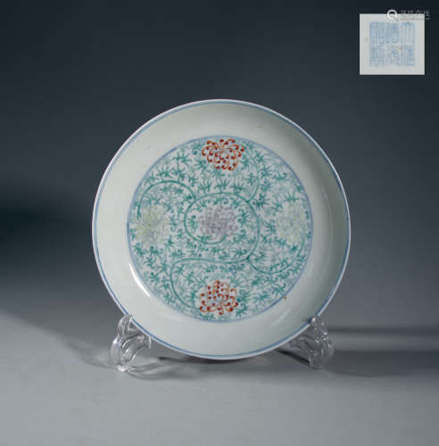QING DYNASTY - PASSION FLOWER PLATE