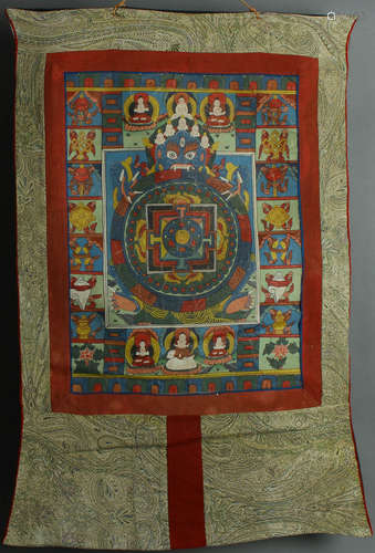 MING DYNASTY - MINERAL COLORED THANGKA