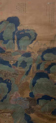 Wen Boren landscape scroll