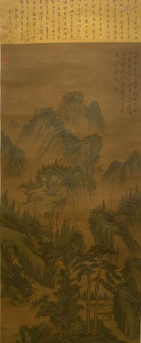 Lan Ying landscape painting scroll