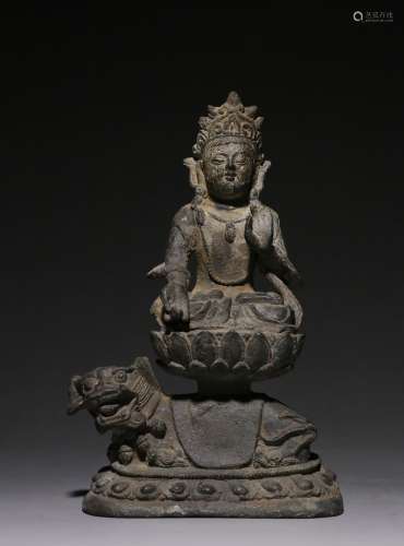 bronze cast Buddha statue sitting