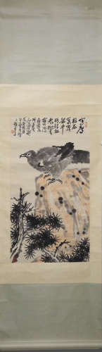 Li Kuchan Pine Eagle Drawing Scroll