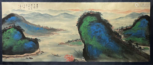 Zhang Daqian splashes ink landscape