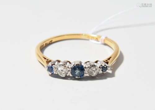 Diamant-Saphir-Ring