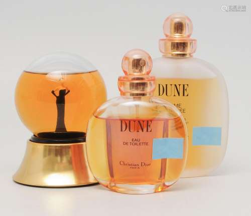 Dior und Jean Paul Gaultier, 3 Parfumflakons