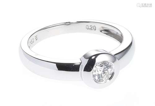 Bague solitaire sertie d'un diamant en