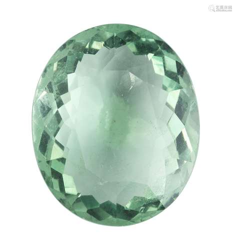 *Fluorite taille ovale sur papier<br />
30,