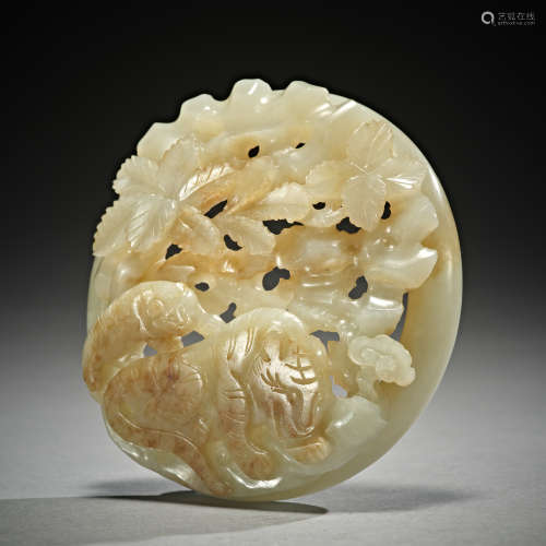 Ancient Chinese Hetian jade plate