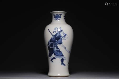 Blue and white without bispectrum figure appreciation bottle