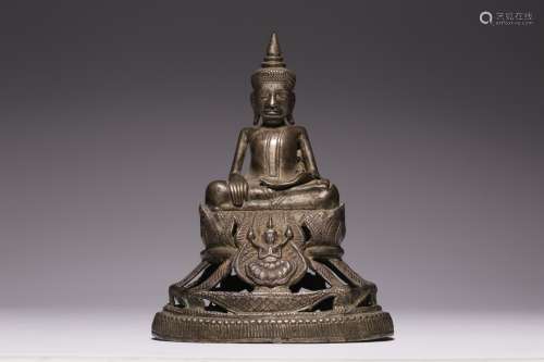 Sterling silver Theravada Buddha statue