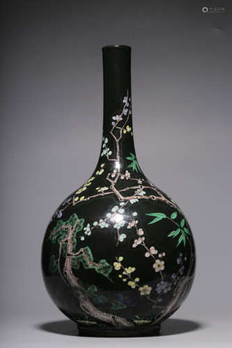 Modi multicolored pine bamboo plum-grain long neck bottle