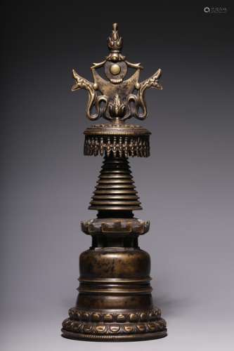 Qing Dynasty, copper Gardang pagoda