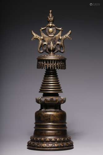 Qing Dynasty, copper Gardang pagoda