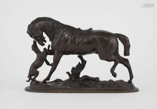 Pierre Lenordez (1815-1892)<br />
Cheval avec chien