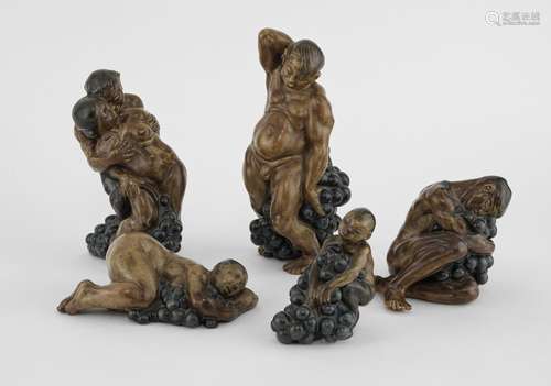 Kai Nielsen (1882-1924)<br />
Statuettes figurant des faunes...