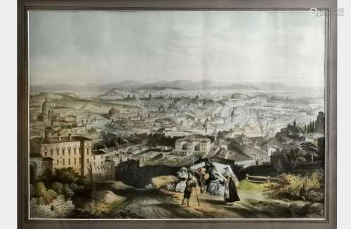 Adolphe Rouargue (1810-c.1870)<br />
Vue générale de Rome de...
