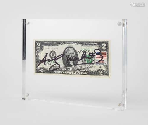 Andy Warhol (1928-1987)<br />
One dollar, billet D00868441A,...