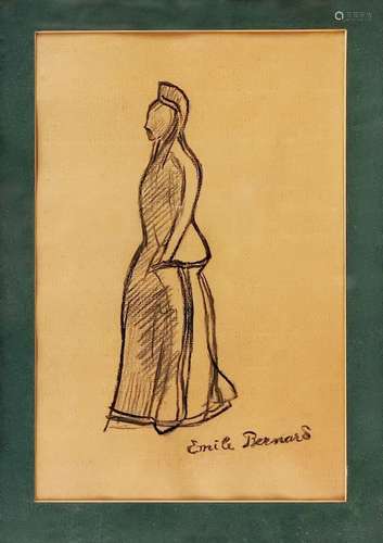 Emile Henri Bernard (1868-1941)<br />
Femme en costume, fusa...