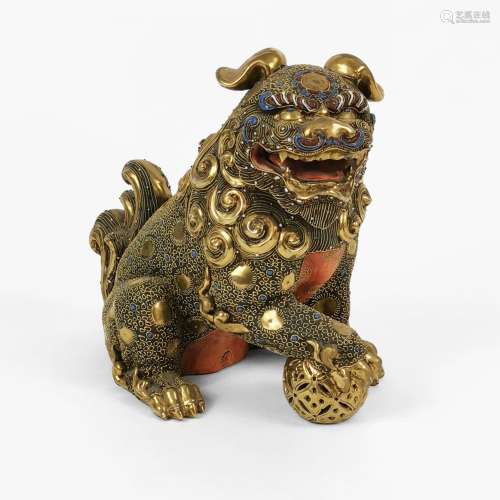 Chien de Fô, Satsuma, Japon, début XXe s<br />
Céramique éma...