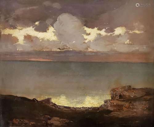 David Girin (1848-1917)<br />
Falaises à Camaret sur Mer, Fi...