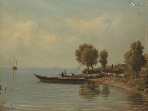 Jean-Philippe George-Julliard (1818-1888)<br />
Ancien port ...