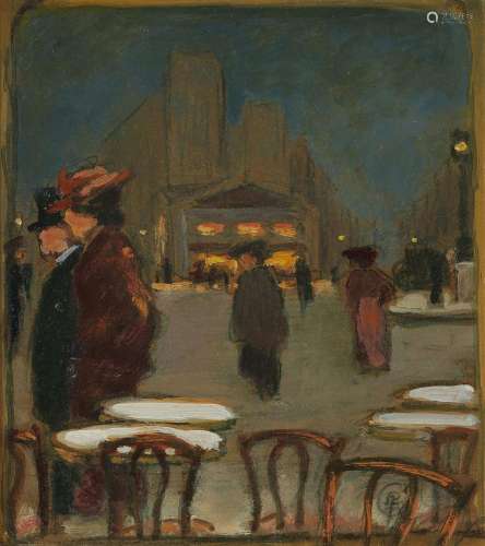 Augustin Grass-Mick (1873-1963)<br />
La place blanche, huil...
