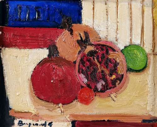 Georges Borgeaud (1913-1998)<br />
Nature morte aux grenades...