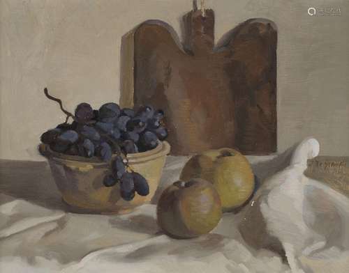 Italo de Grandi (1912-1998)<br />
Fruits à la cuisine, huile...