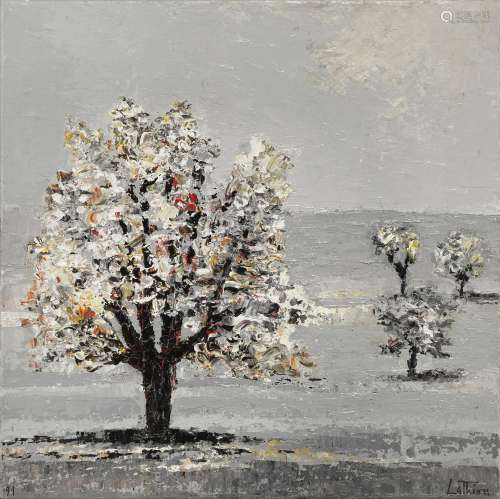 Luc Lathion (1931-2013)<br />
Grand arbre, huile sur toile, ...